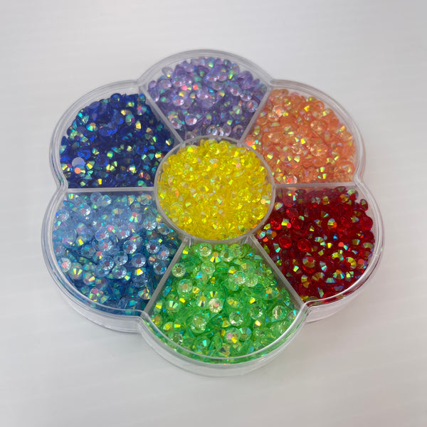 Custom 7 Compartment Flower Power Rhinestone Kit