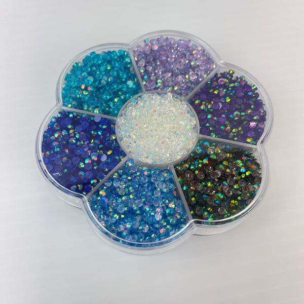 Custom 7 Compartment Flower Power Rhinestone Kit