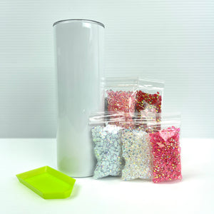 20oz Sublimation Tumbler Custom Rhinestone Pack