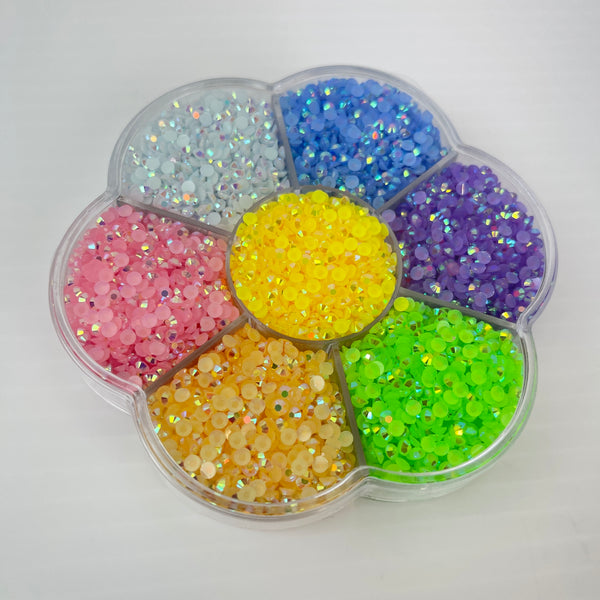 Custom 7 Compartment Flower Power Rhinestone Kit